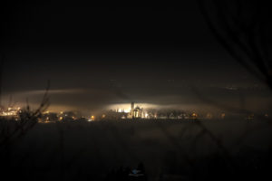 Astrofotografa Alessia Scarso astrofotografia san francesco rivotorto nebbia paesaggio notturno
