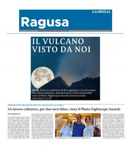 astrofotografa regista alessia scarso rassegna stampa la sicilia photo nighscape awards etna